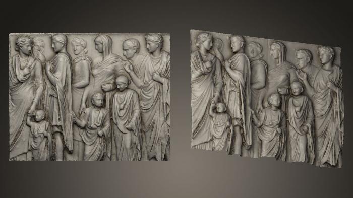 High reliefs and bas-reliefs, historical and religious (GRLFH_0220) 3D model for CNC machine